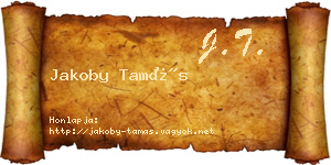 Jakoby Tamás névjegykártya